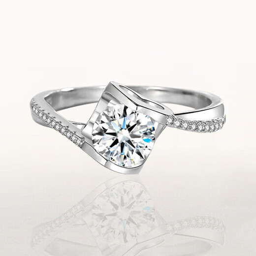 Star Eye Jewelry 18K gold diamond ring for women set with natural diamond Angel's Kiss wedding diamond ring GIA certificate for New Year's Goddess Day gift 18K gold-20 points F-G color SI natural diamond size 9-20 optional