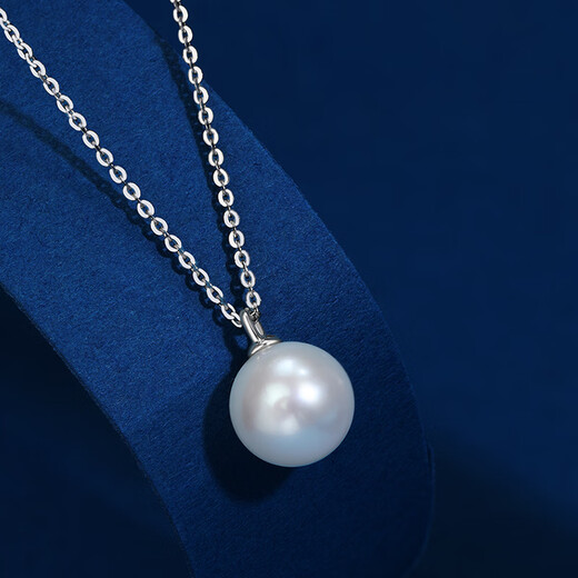 千叶珠宝18K金淡水珠坠珍珠颈饰新年礼物女新款送女友生日礼物