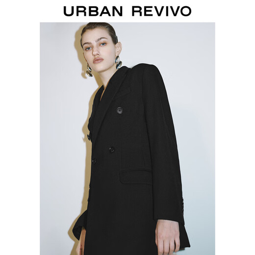 UR Autumn New Women's Modern Charming Atmosphere Peaked Collar Blazer UWG150014 Black S