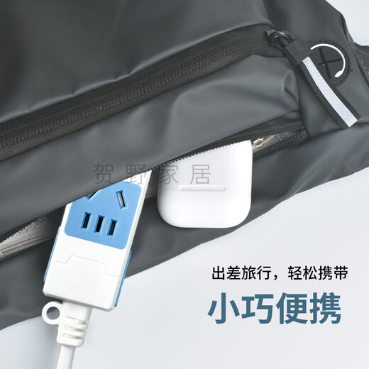 High-power pure copper power strip mini socket with line one to four power strips electric vehicle charging portable small power strip blue and white eleven holes 2 meters