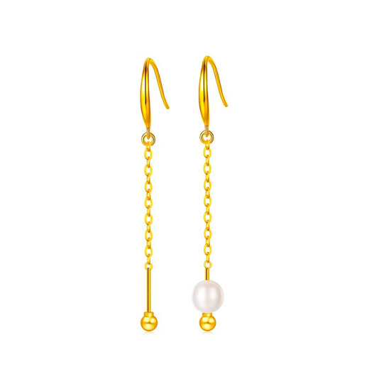 DL 1998 Mother's Day gift 18K gold ear wire hook pearl ear accessories accessories pearl earring empty ear hook one pair of gold ear hooks (beads not included)
