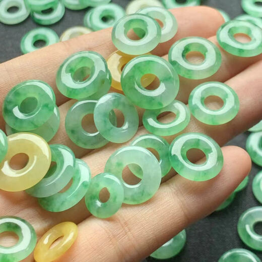Yoshu burmese jade yang grün donut ohrringe ice yang grün