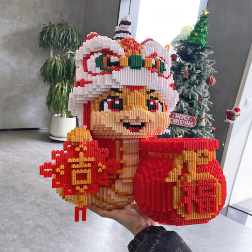 Сингугао, совместимый с 25 -летним змеевым талисманом Jifu Dange Lion Snake Particles Blocks беззазарные