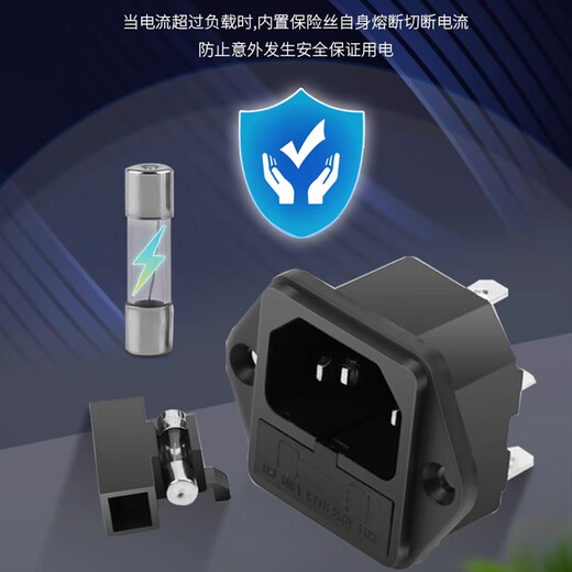 DZQJAC-01 02 03-pin socket plug male and female electric vehicle charging port AC three-pin hole power base with light AC-05 pin-pin socket with ears and screw copper feet (1 piece) No Specifications