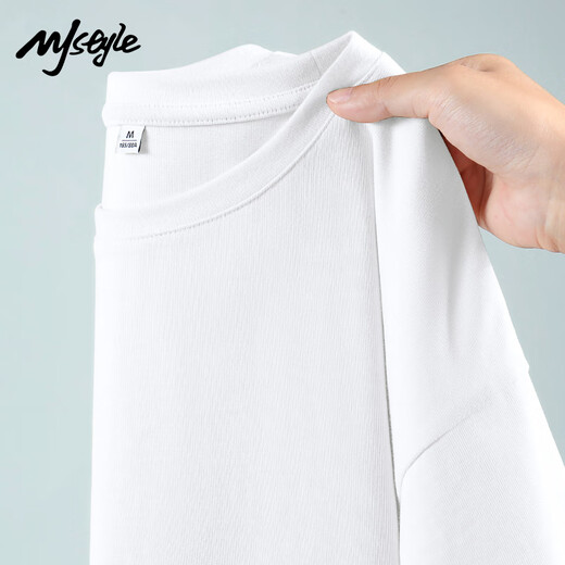 MJ STYLE white right shoulder fitted short-sleeved T-shirt for women 2026 spring and summer slimming and skin-friendly inner layering shirt top