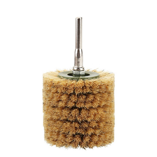 Oein Wenwan electric brush head encrypted bristle brush Rudraksha walnut polishing brush electric grinding cleaning polishing tool 6.0mm handle 3 layers three-piece set yellow bristle + black bristle + nano brush