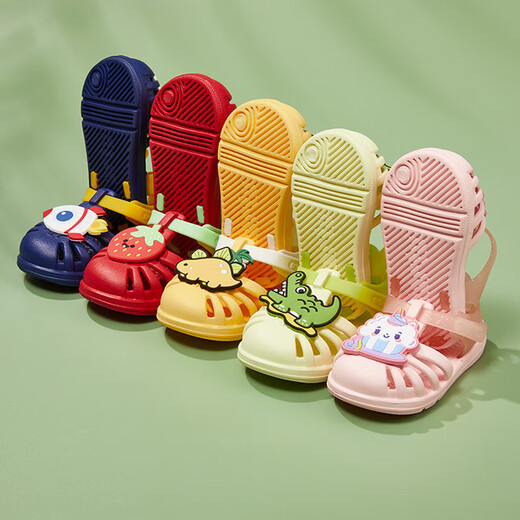 Carter Rabbit Children's Sandals Toddler Shoes Summer 2025 Baby Sandals 2-6 Years Old Soft Bottom Water-Treading Beach Girls Baby Sandals Lime 24 Inner Length 14.5cm Foot Length 13.6-14.2