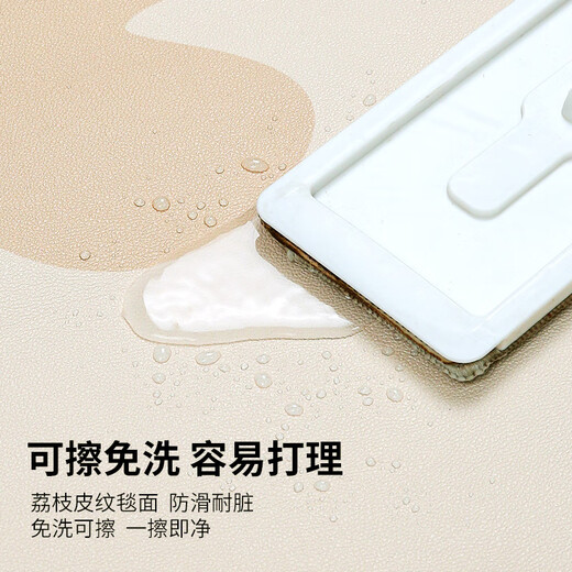 茗芮居室内门口脚垫免洗入户门地垫进门高端大气高品质入户地垫玄关脚垫 12034~素馨~NC 160*230cm防潮皮革地垫]