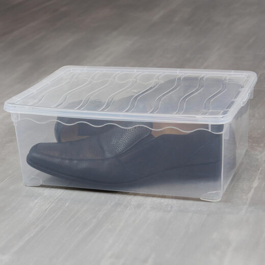 Basicwise boot and shoe box shatterproof plastic
