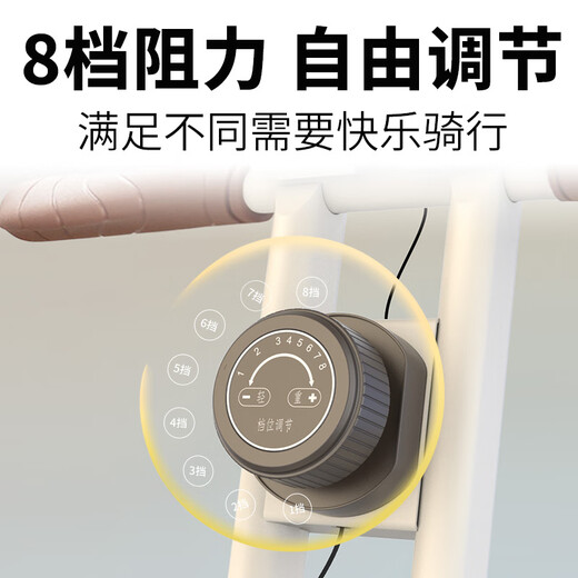 IRONMAN Cycling Sports Equipment Indoor Home Foldable Magnetic Control Exercise Bike Milk Brown - Foldable - No Installation + Door-to-Door Delivery
