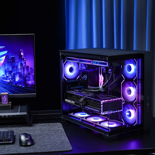 ASUS Ryzen R7 9800X3D ASUS ROG family bucket 5070TI host 5080 graphics card 7800X3D game e-sports live broadcast AIDIY assembly machine computer complete machine R9 9950X3D+RTX5090D | 11