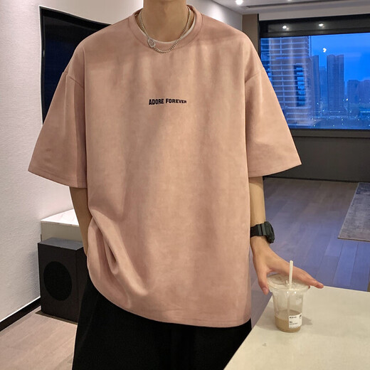 Kmka Guangzhou Dreizehn-Linie Herren-T-Shirt Nische Lose Baumwolle Ins Rundhals Neck-Design Sinn für Halbärmelneeve Hong Kong Style Korean [Qualität reines Baumwoll] Schwarze Kurzärmler-Herrenbekleidung-3271 S [vorgeschlagen 90-115jin [Jin gleich 0,5 kg]]]