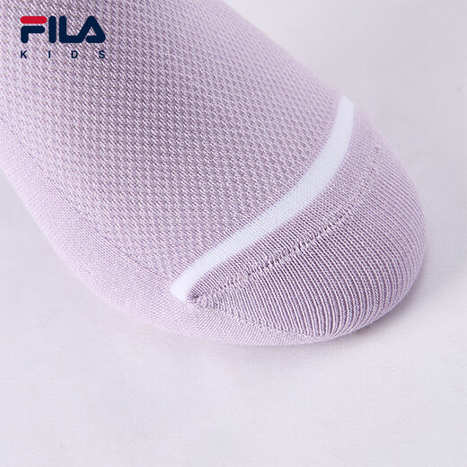 FILA Antibacterial Children's Socks 2025 Summer New Children's Elastic Breathable Low-Waist Socks 2-pack Qin Pink/Hibiscus Purple-99 9-12 years old XL