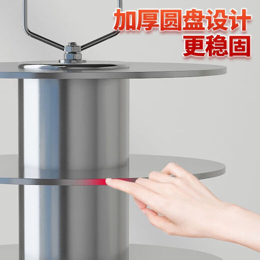 Wire pay-off device pay-off rack with multiple disks that can be rotated independently. Electrician uses the pay-off rack. Stainless steel. Stainless steel 3 layers + 1 disk - can be rotated independently.