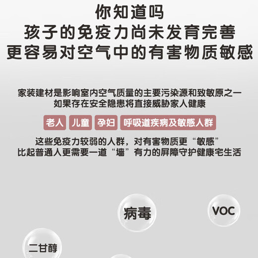 Dulux Mori Breath Chun Zero Protective Sensitive Charbon de Bambou Peinture pour Enfants Anti-moisissure et Antibactérienne à Effet Complet Peinture au Latex A8207 Blanc Set 15L