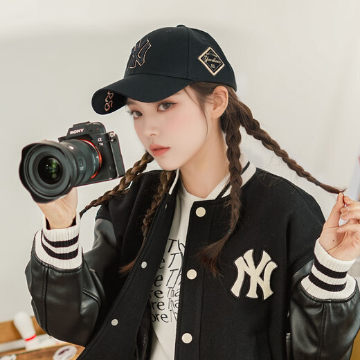 美职棒（MLB）旗舰官网男女硬顶帽子秋冬季休闲帽遮阳鸭舌帽情侣棒球帽礼物 纽约洋基队/金标 均码 F