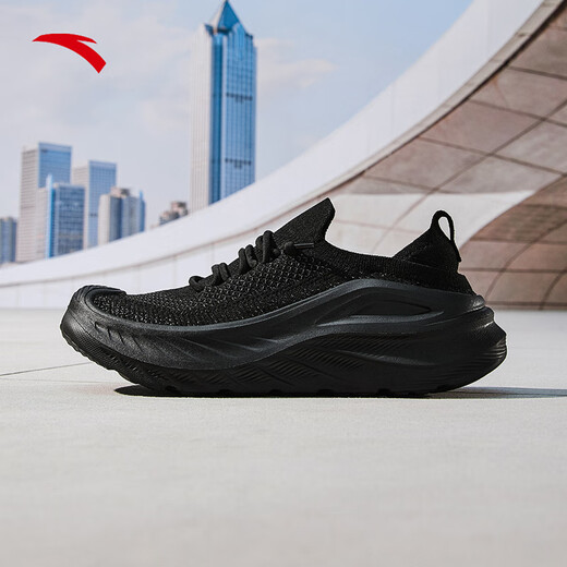 ANTA Explore the World | Breathable and Comfortable Sports Shoes for Men 2025 Autumn New Outdoor Shock-absorbing Lightweight and Versatile Training Shoes Black/Volcanic Ash-3 40