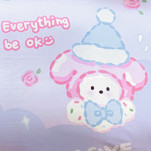 Yunjin Class A pure cotton children's quilt cover single piece cotton quilt cover kindergarten 120x150x200 student bedding Snowflake Puppy Bear quilt cover single piece 120*150cm