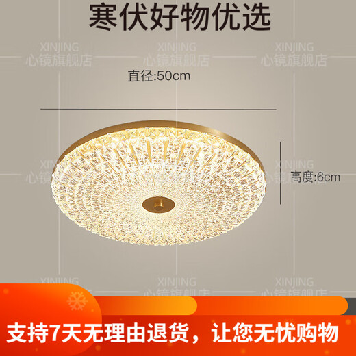 CLCEY心镜全铜户外吸顶灯别墅入户门顶灯简约过道露台阳台灯防水庭 X38 X3895-400/圆形
