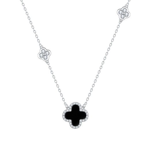 LAOLATU four-leaf clover platinum necklace for women PT950 platinum 2025 new Chinese Valentine's Day gift for girlfriend and wife PT950 platinum four-leaf clover set chain red agate