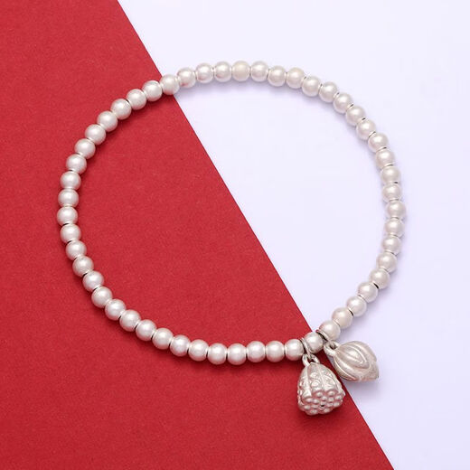 Jin Shi Tong Lao Fenghuang Gold Store Silver Bracelet Fashionable New Bracelet Simulated Silver Bracelet Plain Ring Bracelet Two Worlds Huan Bracelet (Universal Style) Lao Phoenix Gold Store Inner Diameter 58 mm (Recommended 95-110 Jin Jin is equal to 0.5 kg)