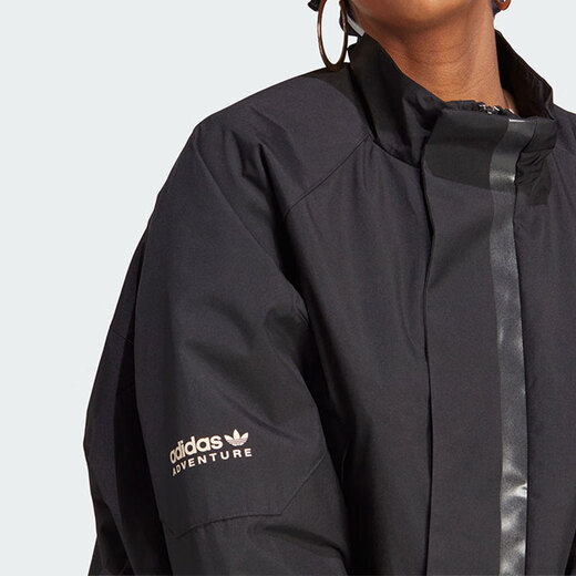 阿迪达斯（adidas）三叶草外套女装秋季新款健身运动服立领防风休闲夹克IB7374 IB7374黑色 XS