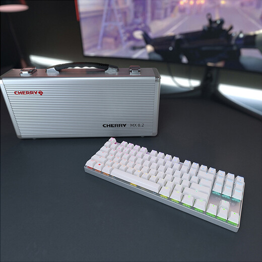 CHERRY Cherry MX8.2TKL mechanical keyboard wireless Bluetooth three-mode gaming e-sports color light backlight 87-key laptop comes with arms box three-mode white brown axis comes with arms box