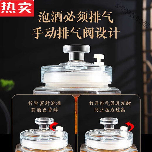 简先生德国进口品质高端泡酒玻璃瓶斤家用高档密封容器人参药酒罐酒坛子 （倒立不漏）【6斤】无龙头