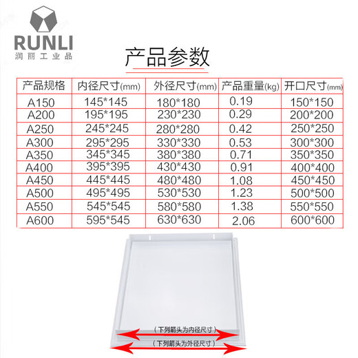 Central air conditioning inspection opening, invisible ceiling gypsum board decorative cover, aluminum alloy bathroom pipe inspection opening cover, pallet inspection opening opening thickened 600*600