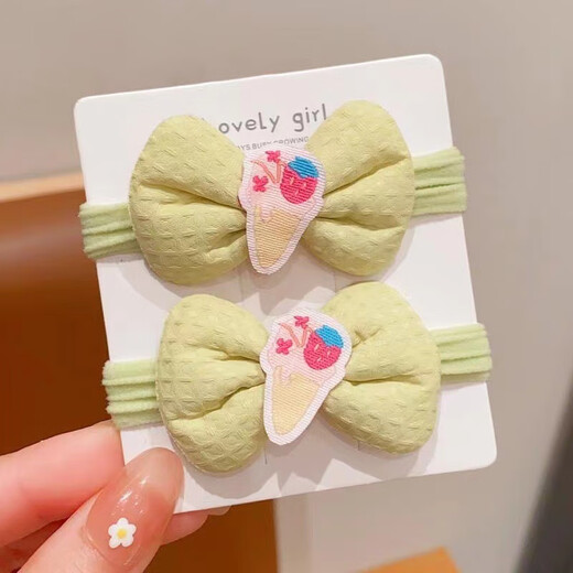 SAHANE Zuoyu bow hair tie, Melody children's hair tie, flower towel hair tie, girl's high elastic ponytail, children's bow, pudding dog 2 pieces