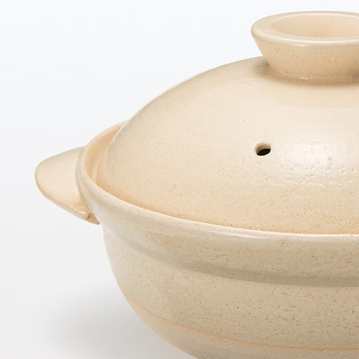 MUJI Eternal Ware Casserole, Stew Pot, Cooking Pot, Transparent Glaze, Household Soup Pot, Transparent Glaze/2~3 People/1600ml