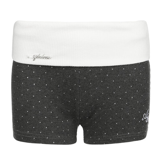 AFTADAWN 原创｜春日恋序  烫银波点高弹针织开衫/背心/短裤套装 灰色短裤12809 S