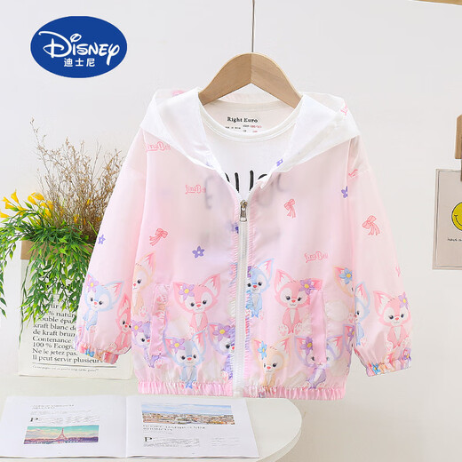 Disney (Disney) brand children's clothing girls' sun protection clothing 2025 new summer thin children's breathable sun protection clothing light skin clothing pink Star Dew sun protection clothing single 130