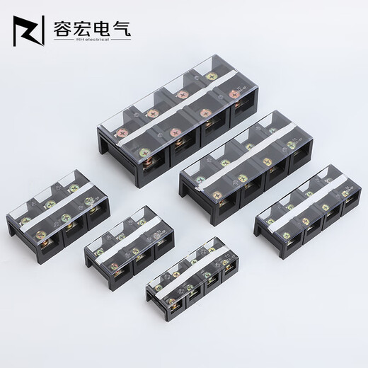 TC60/100/150/200/300/400A high current terminal block 2/3/4/5P copper terminals TC6003/600A3 positions