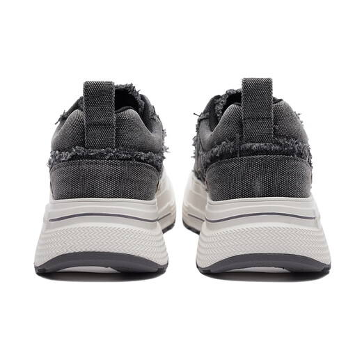 SHOOT BRAND Reprise Series Wear-Resistant Thick-soled Heightened Retro Denim Gray Canvas Shoes Same Style for Men and Women Denim Gray 37