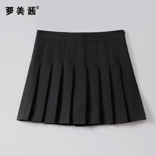 Luo Meijiang pleated skirt for women spring and autumn short skirt jk uniform small skirt college style high waist fashion a line skirt for small people black regular style (anti-wrinkle suit fabric) M recommended 95-105Jin Jin equals 0.5 kg