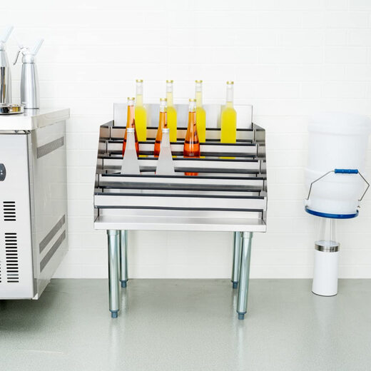 RestaurantwareKitchen Tek 304 Stainless Steel Wine Rack 5-Tier 20