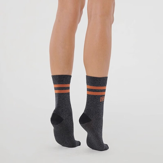 Wolford Wolford Fashion Sport 80D Fine Flash Stripe Mode Socken Frauen 48078 9885 Lila/Silber 36 37