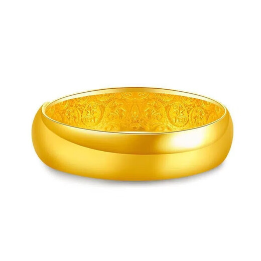 AYD Old Phoenix Gold Store Model Gold Smooth Ring Gold-clad Silver 999 Pure Gold Pure Silver Plain Ring Live Ring for Your Lover Smooth Live Ring Comes with Saturday Blessing Gift Box + Certificate Invoice