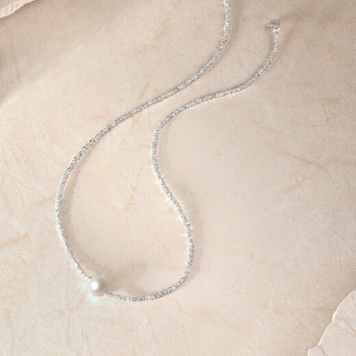 Saturday blessing broken silver pearl necklace young clavicle chain birthday gift X0513409 40+3cm