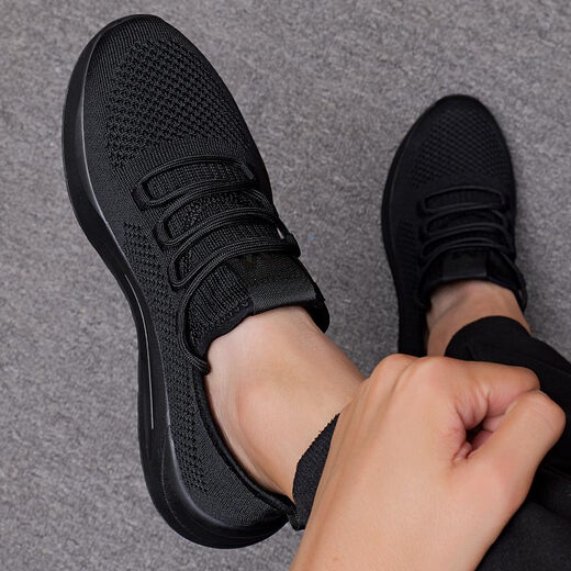 Specht 2025 Frühlings- und Sommersportschuhe Neue Produkte für Herrenschuhe Mesh Mode koreanische vielseitige lässige atmungsaktive Schuhe Laufschuhe Männer 9905 Schwarz 38