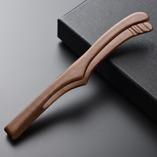 Jinge ebony tea clip solid wood cup clip Kung Fu tea set tea ceremony accessories for the whole family tea cup tweezers cup washing clip ebony one-piece tea clip