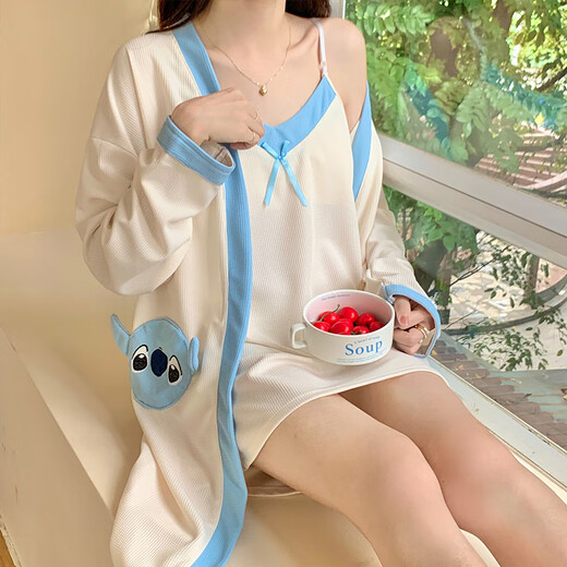 Catman 2025 Spring New Pure Cotton Women's Nightgown de dos piezas de dos piezas Rosa 9901 M 160 Peso recomendado 80-100 Jin [Jin iguala 0.5 kg]