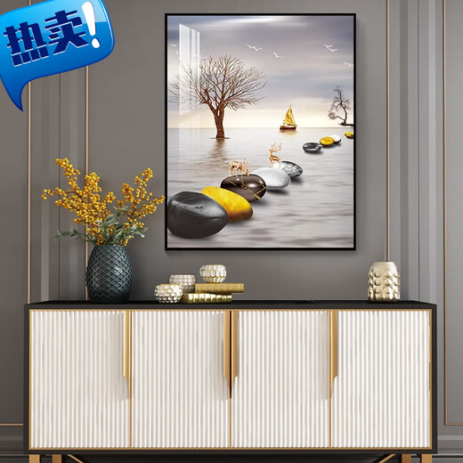 CLCEY vertical meter box decorative painting without punching distribution box blocking painting simple hanging painting power main switch wall painting JD9859 45*60 (accommodating horizontal 35*vertical 50) hanging black frame