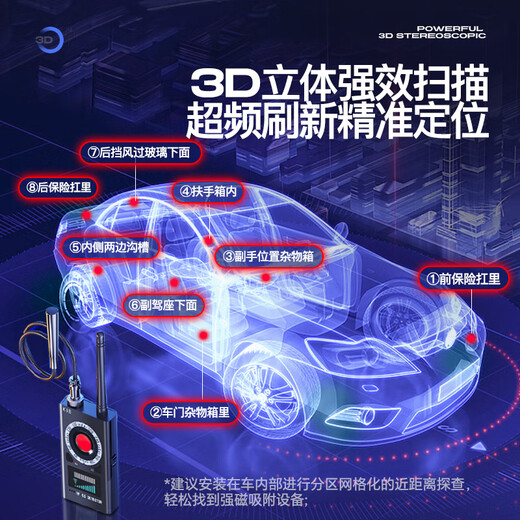 Xianniao anti-monitoring, anti-tracking, candid camera detector, hotel camera detector, car GPS positioning signal detector, K18 enhanced sensitive model, full-band detection, anti-peeping artifact, wireless strong magnetic infrared scanning