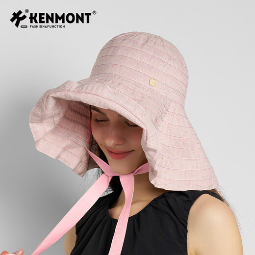 
Kenmont hat sun hat women sun protection hat women face big brim fashion UV sun hat 6210 mist pink one size (56-58cm)