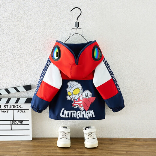 G.DUCKKIDS little yellow duck children's clothing joint Ultraman boys' jacket spring and autumn 2025 new children's jacket boys' clothes blue spring and autumn flash light with lens 120 recommended 5~6 years old 110-120cm cm