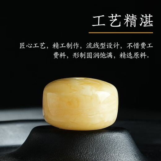 Lv Nong Jewelry Russian material white flower beeswax Dunzi cultural toy bracelet separated by beads Xingyue Bodhi DIY with beads diameter about 13mm/single