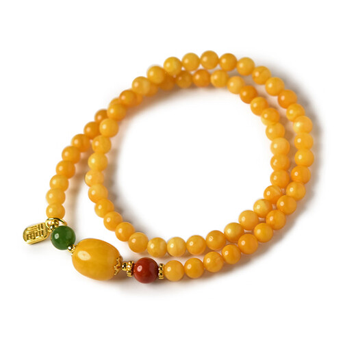 Fat Donglai quality beeswax bracelet East China Sea crystal agate jade jade loose bead pendant green lotus red lotus. Three circles bead diameter about 5mm