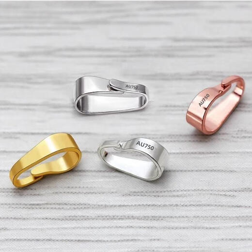 Weizi 18k gold pendant melon seed buckle detachable platinum Pt950 platinum rose gold pearl Au750 buckle head 18K gold glossy melon seed buckle (small size)